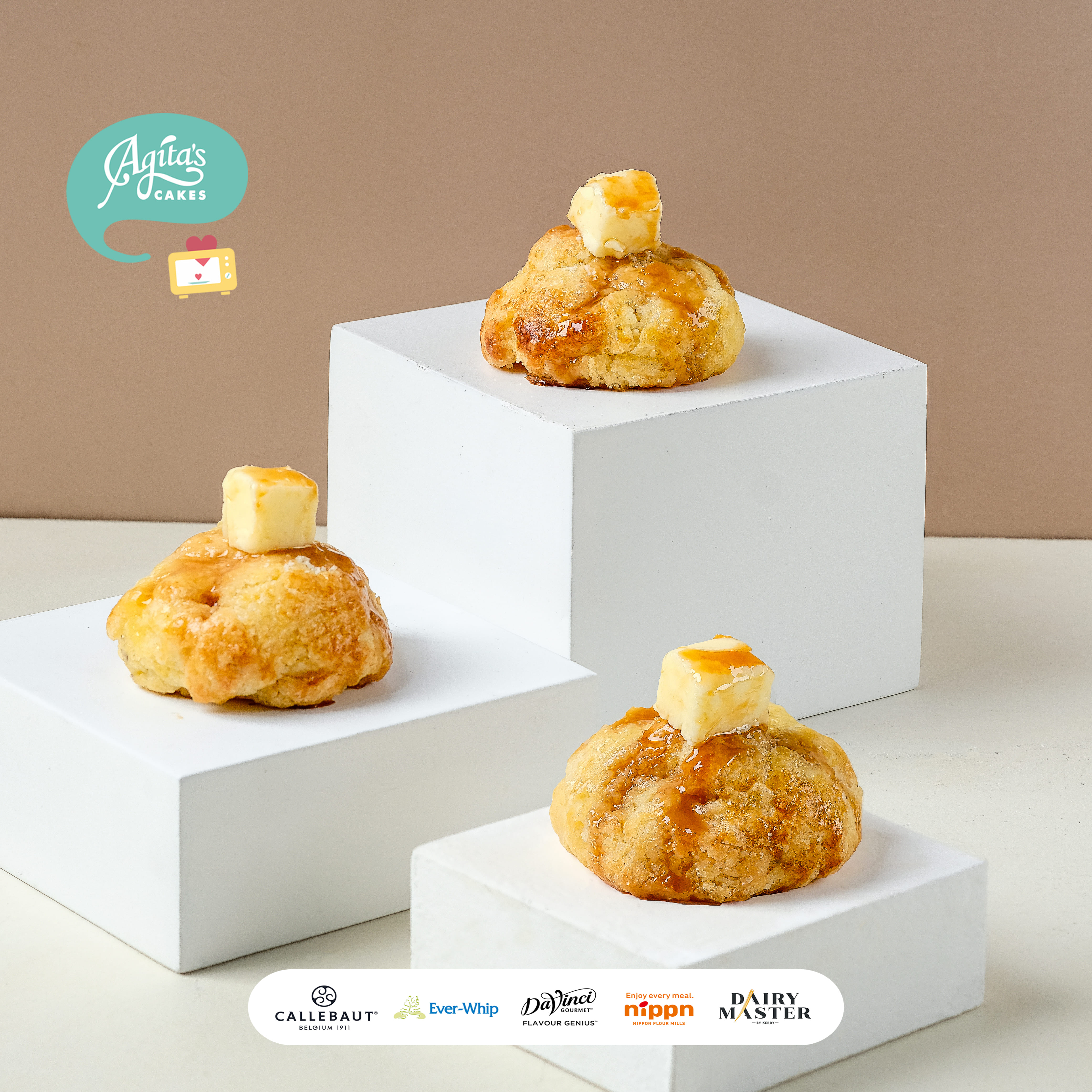Cheese Butter Mochi Scones
