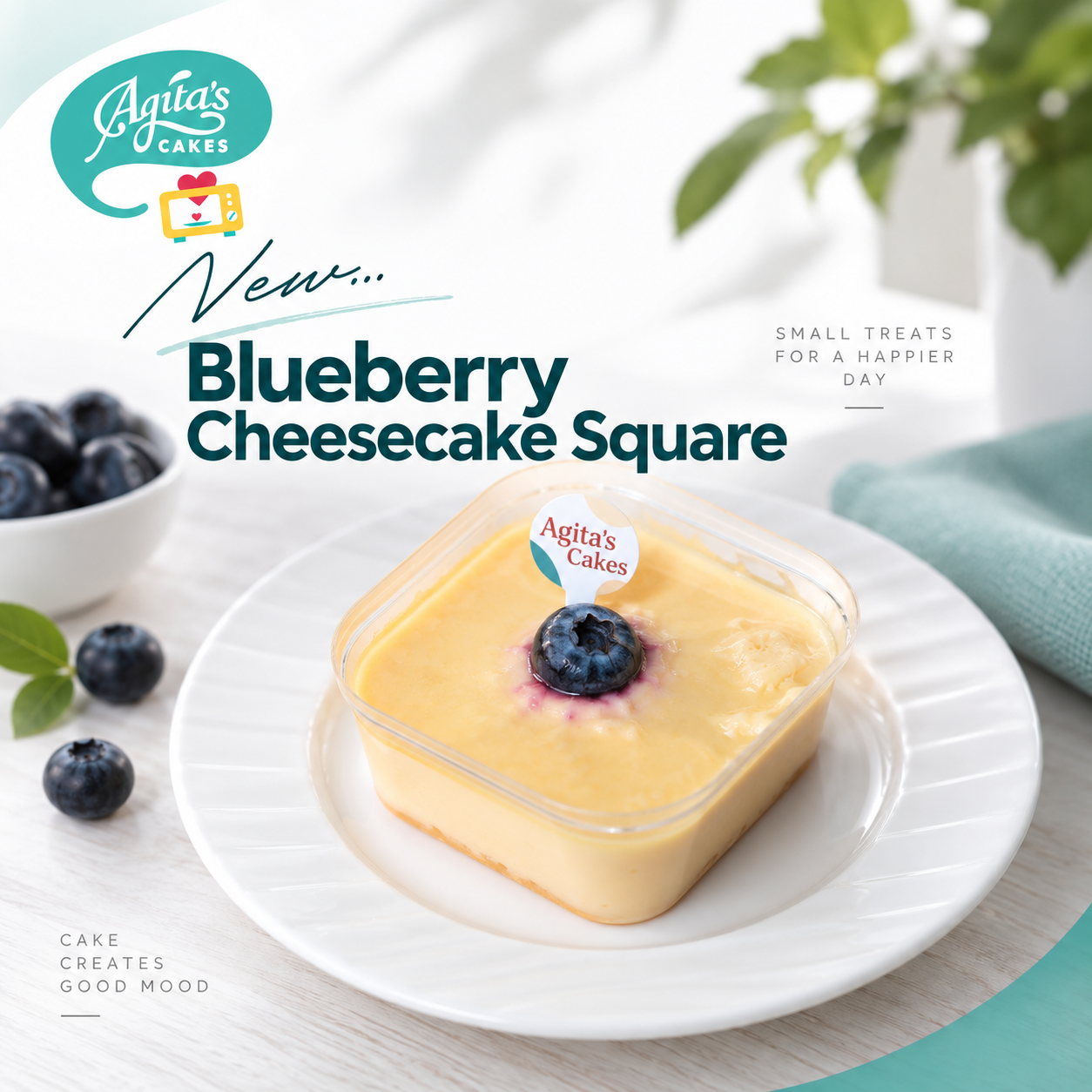 Blueberry Cheesecake Square